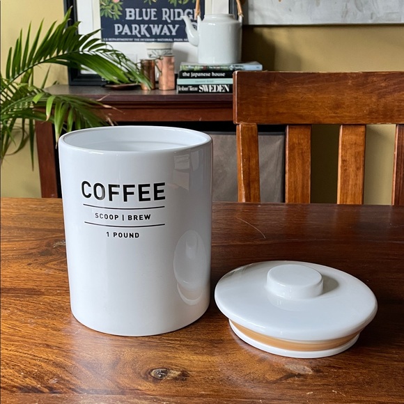 WEST ELM Utility White Coffee Storage Kitchen Canister Container (discontinued) - Picture 5 of 12